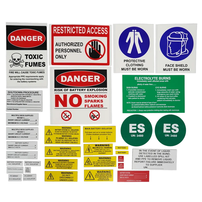 battery label kit